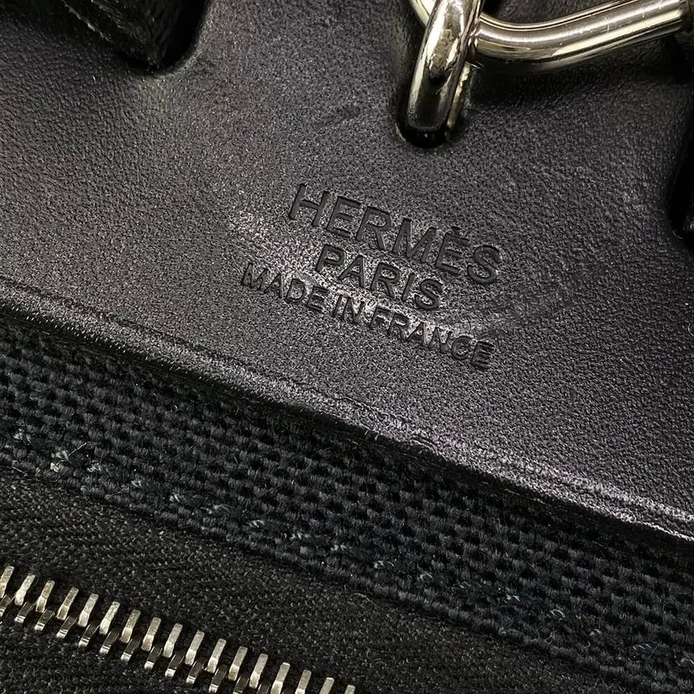 Hermès Her Bag Zip PM Handbag Toile Military Vache Hunter